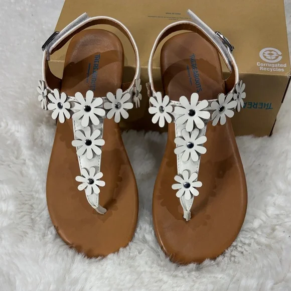 Thereabouts ,Size3 (Girl)White Floral Sandals - Picture 16 of 17